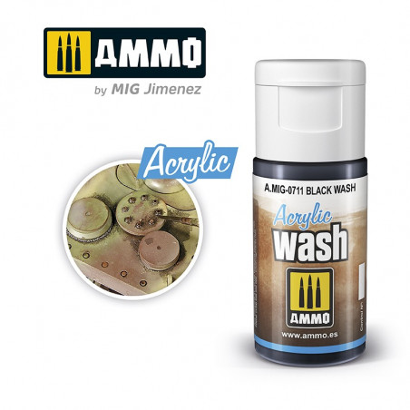 Acrylique Wash Ammo Mig - Black Wash référence mig-0711