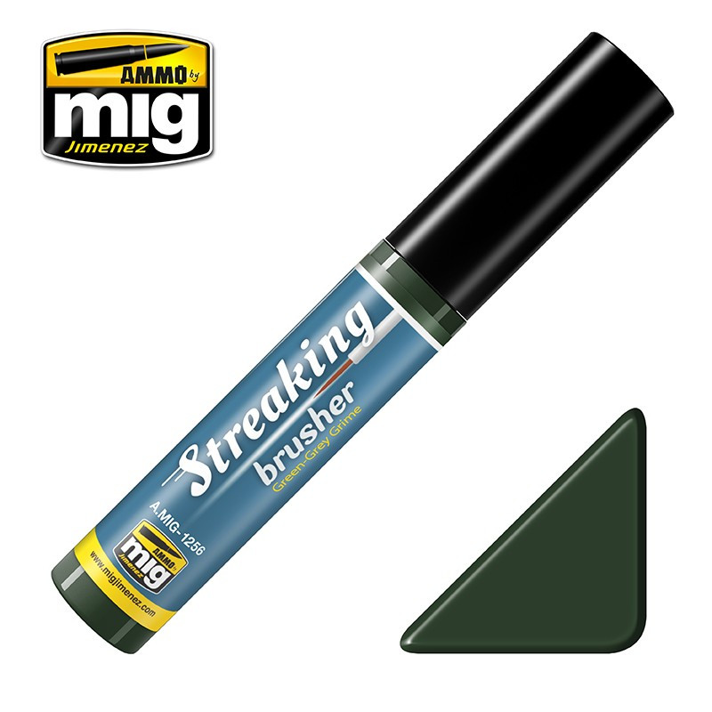 Ammo® Streaking brusher Green Grey Grime- A.MIG-1256