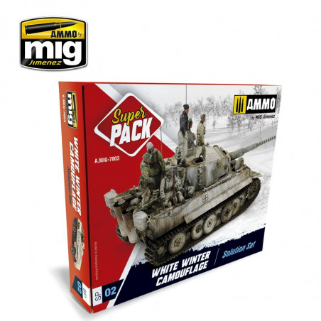 Set Super Pack camouflage blanc hiver Ammo Mig AMIG-7803