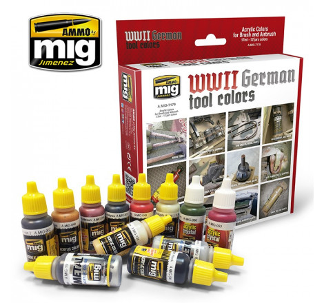 Set couleurs outils allemands Mig AMIG-7179