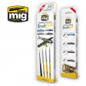 Set pinceaux Ammo MIG Chipping & detailing brush set A.MIG-7603