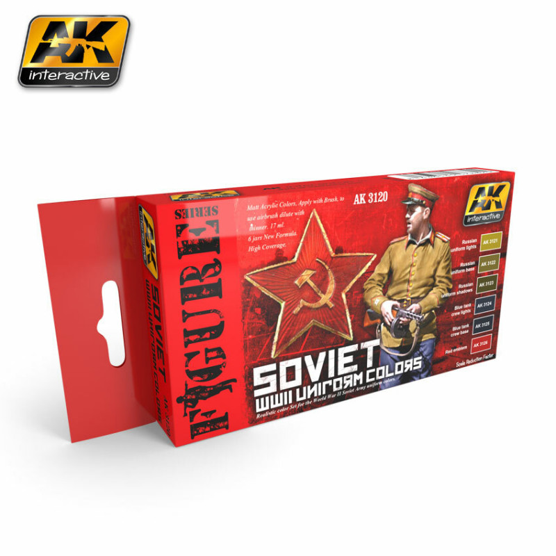 Set AK Interactive Figure Series Soviet WW2 Uniform colors AK3120