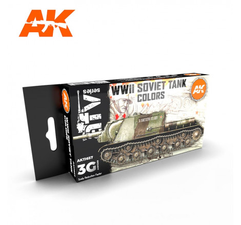 Set AK Interactive 3G AFV Series WW2 Soviet Tank Colors AK11657
