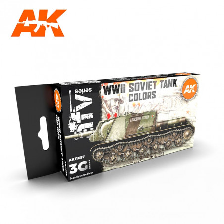 Set AK Interactive 3G AFV Series WW2 Soviet Tank Colors AK11657