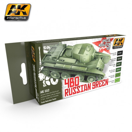 Set AK Interactive AFV Series 4B0 Russian Green AK553