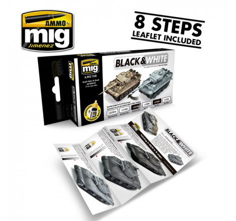 Set black & white Ammo Mig 7128