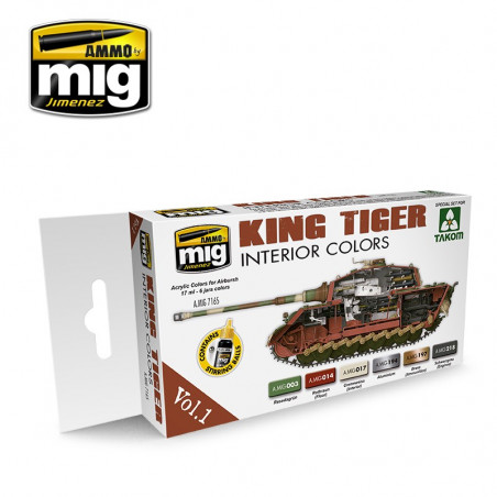 Set King Tiger interior colors Ammo Mig 7165