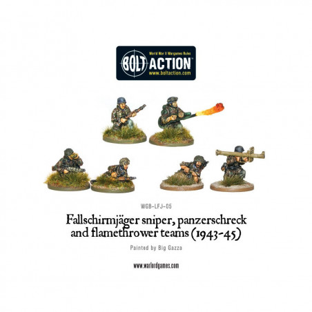 Bolt Action - German - Fallschirmjager Sniper, Panzerschreck and Flamethrower Teams (1943-1945)