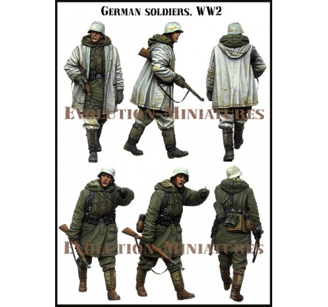 Set 2 figurines Evolution Miniatures German Soldiers WW2 1/35