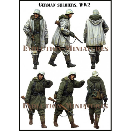 Set 2 figurines Evolution Miniatures German Soldiers WW2 1/35