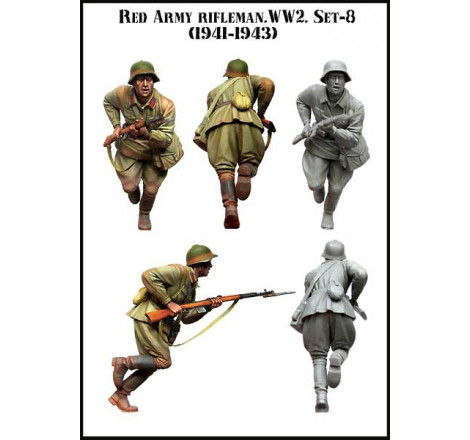 Figurine Evolution Miniatures Red Army Rifleman (set8) 1941-1943 WW2 1/35