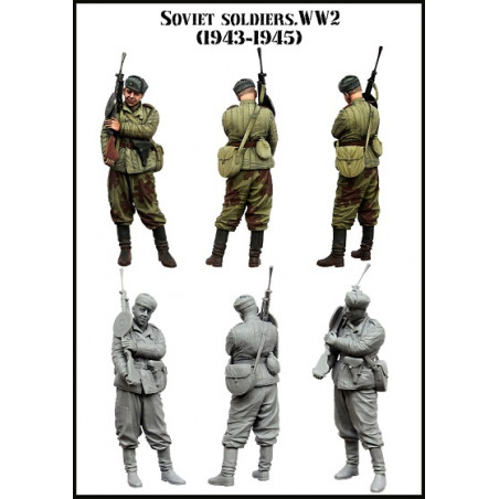 Figurine Evolution Miniatures Soviet Soldiers WW2 (1943-1945) type 2 1/35