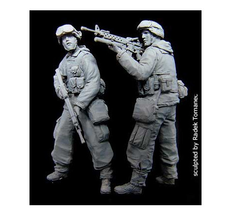 Set de 2 figurines Black Dog US soldiers team op. Freedom iraq 1/35