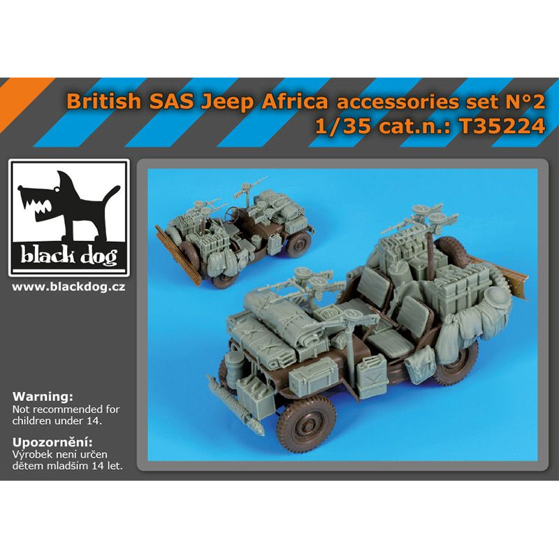 Set Black Dog British SAS Jeep Africa accessories set n°2 1/35
