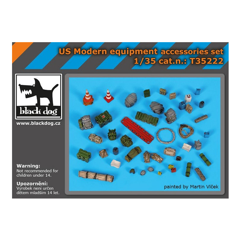 Set Black Dog US Army modern equipment accessories set 1/35