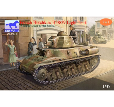 Bronco maquette French Hotchkiss Light Tank H38/39 1:35