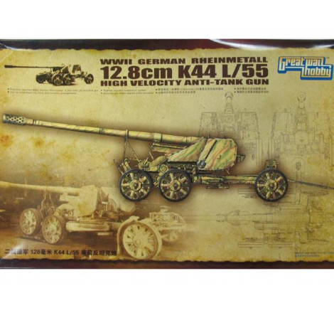Great Wall Hobby Maquette German Rheinmetall 12.8cm K44 L/55 anti-char 1:35