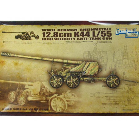 Great Wall Hobby Maquette German Rheinmetall 12.8cm K44 L/55 anti-char 1:35