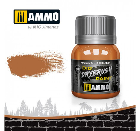 Dio Drybrush paint Ammo Medium Rust A.MIG-0611