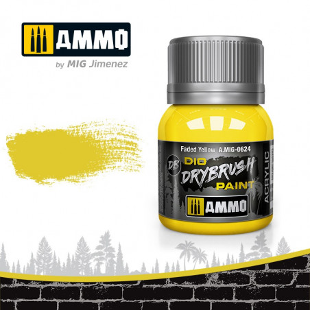 Dio Drybrush paint Ammo Faded Yellow A.MIG-0624