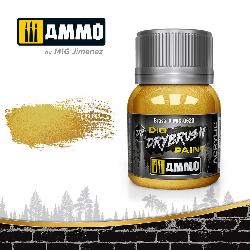 Dio Drybrush paint Ammo Brass A.MIG-0623