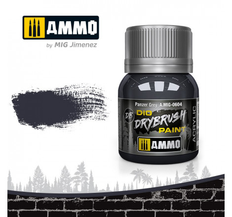 Dio Drybrush paint Ammo Panzer Grey A.MIG-0604