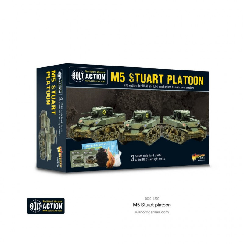 Bolt Action - M5 Stuart Platoon aupetitbunker reims