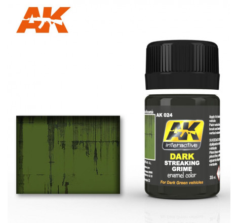 Peinture enamel AK024 Dark Streaking Grime 35ml