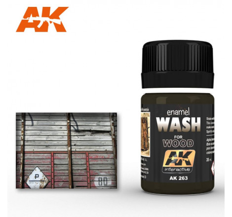 Peinture enamel AK263 Wash For Wood 35ml