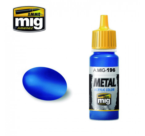 Peinture acrylique Ammo Metal Warhead Metallic Blue A.MIG-0196