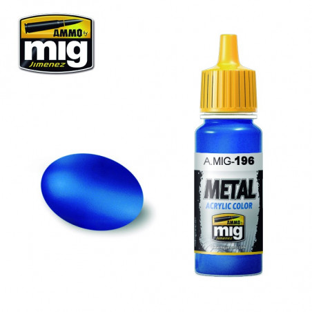 Peinture acrylique Ammo Metal Warhead Metallic Blue A.MIG-0196