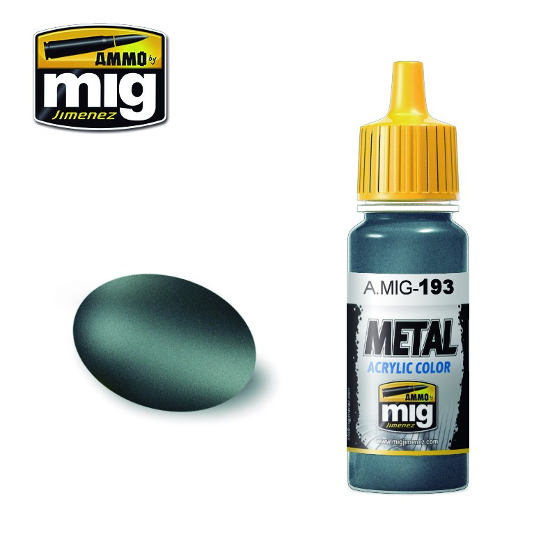 Peinture acrylique Ammo Metal Bluish Titanium A.MIG-0193