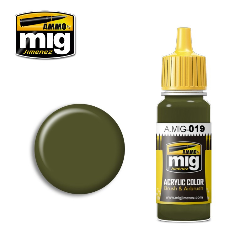 Peinture acrylique Ammo 4BO Russian Green A.MIG-0019