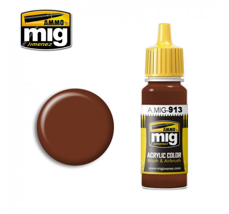 Peinture acrylique Ammo Red Brown Base A.MIG-0913