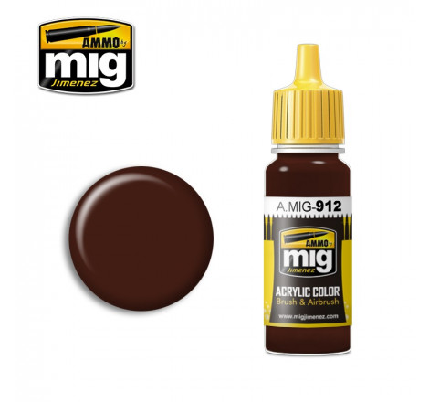 Peinture acrylique Ammo Red Brown Shadow A.MIG-0912