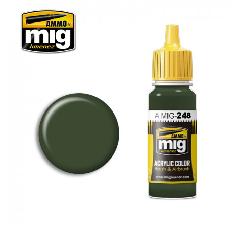 Peinture acrylique Ammo RLM 80 Olivgrün référence A.MIG-0248