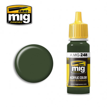 Peinture acrylique Ammo RLM 80 Olivgrün référence A.MIG-0248