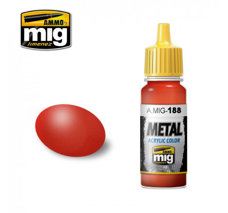 Peinture acrylique Ammo Metal Metallic Red A.MIG-0188