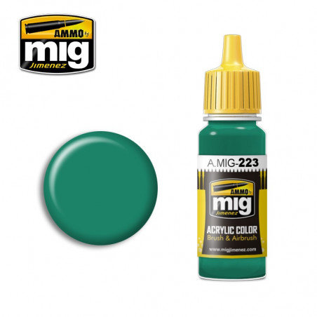 Peinture acrylique Ammo Interior Turquoise Green A.MIG-0223