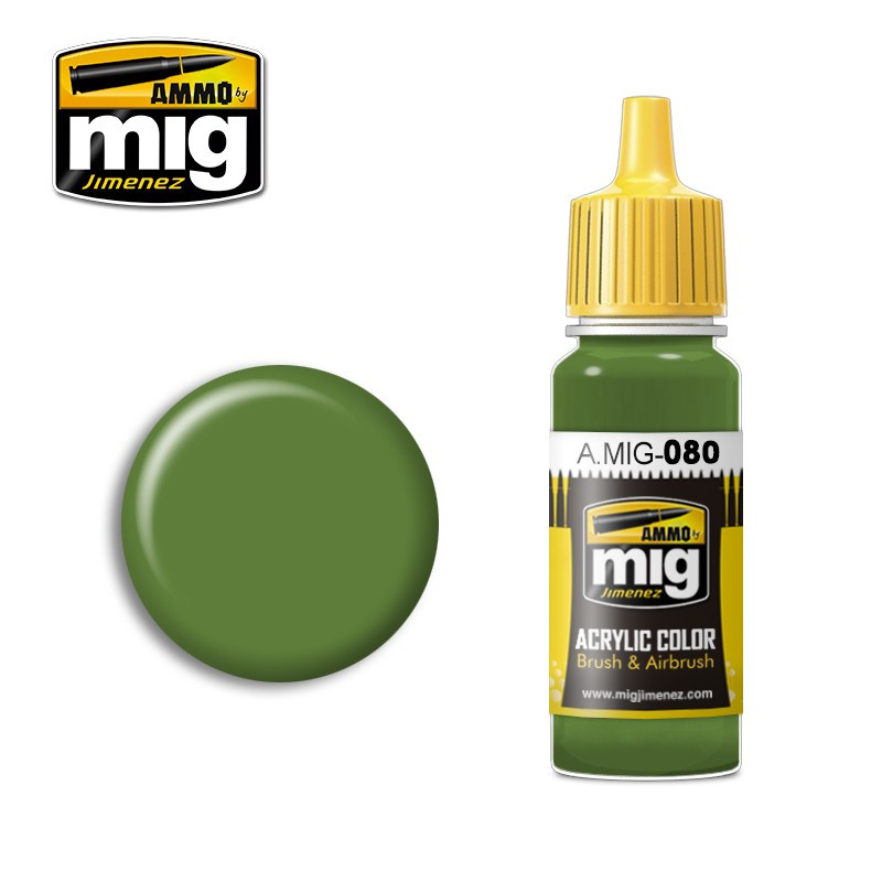 Peinture acrylique Ammo Bright Green A.MIG-0080