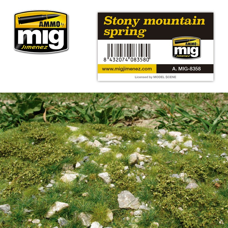 Flocage diorama Ammo MIG Stony mountain spring A.MIG-8358