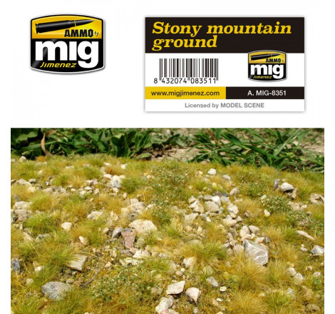 Flocage diorama Ammo MIG Stony mountain ground A.MIG-8351