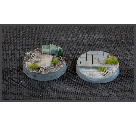 Socle GamersGrass Urban Warfare, Rond 25mm (x10) pour figurines bolt action, warhammer, ...