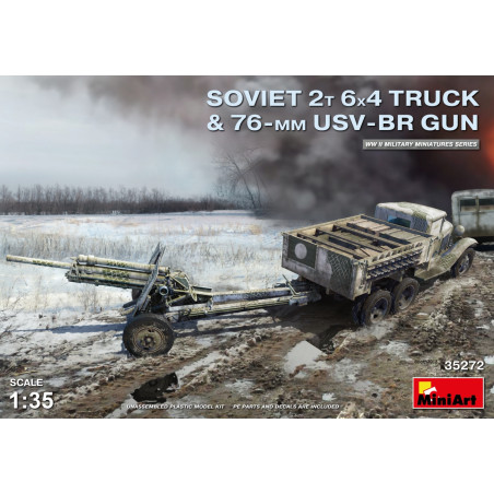 MiniArt Soviet 2T 6x6 Truck & 76-mm USV-BR Gun 1:35