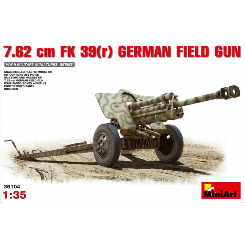MiniArt 7.62 cm FK 39(r) German Field Gun 1:35 - 35104