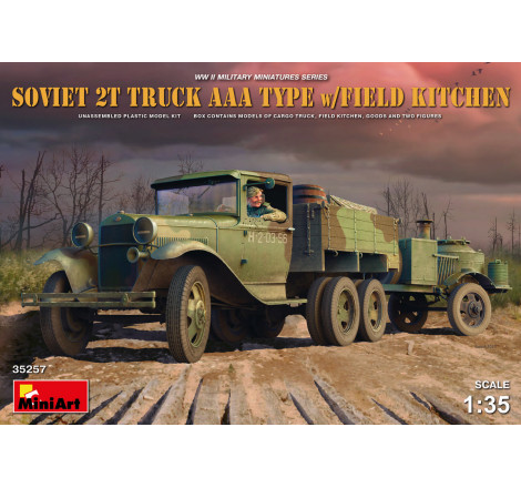 MiniArt Soviet 2T Truck AAA Type + Field Kitchen 1:35 référence 35257