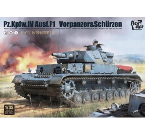 Border Maquette Pz.Kpfw.IV Ausf. F1 Vorpanzer & Schürzen 1:35