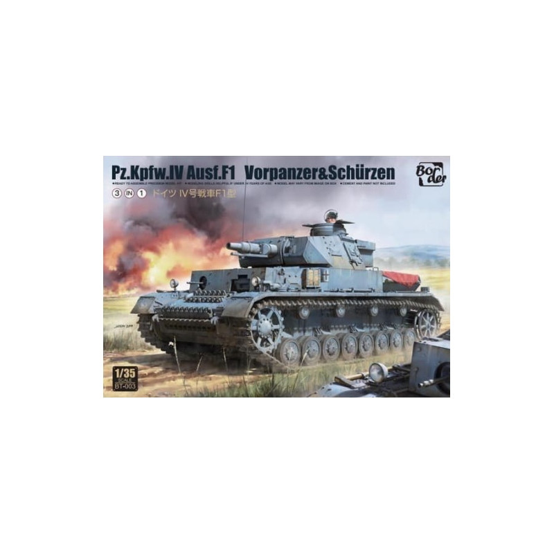 Border Maquette Pz.Kpfw.IV Ausf. F1 Vorpanzer & Schürzen 1:35