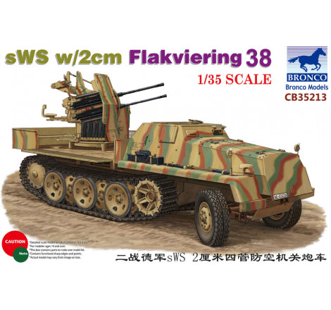 Bronco Maquette sWS w/2cm Flakviering 38 1:35 référence CB35213