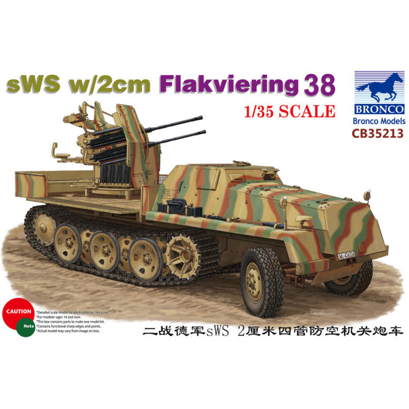 Bronco Maquette sWS w/2cm Flakviering 38 1:35 référence CB35213